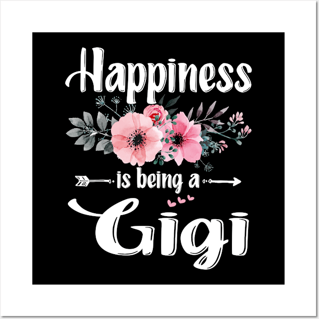 Happiness Is Being A Gigi Mother's Day Gift Wall Art by flandyglot